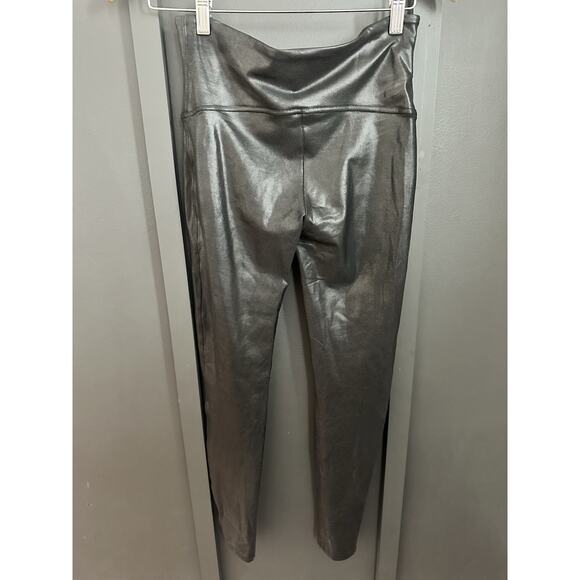 SPANX Shape Faux Leather Leggings - Black Size Large - Picture 5 of 6